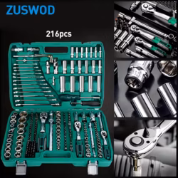 West plus  WPA395 Tam Profesyonel 216 Parça 72 Diş Eğik Cırcır Lokma Takımı Oto Tamirci Seti (Yeşil) - Görsel 2