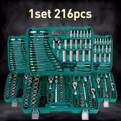 West plus  WPA395 Tam Profesyonel 216 Parça 72 Diş Eğik Cırcır Lokma Takımı Oto Tamirci Seti (Yeşil) - Görsel 4