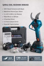 MUR-CELL ŞARJLI DAL BUDAMA MAKASI (MUR-9908)  50 mm Budama makası