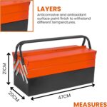 West plus  85 parça lokma takımı kaliteli alet takım çantası sandık çanta metal  5 gözlü - Görsel 3