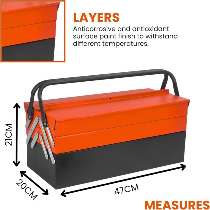 West plus  85 parça lokma takımı kaliteli alet takım çantası sandık çanta metal  5 gözlü - Görsel 3