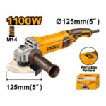 INGCO AG1100385E Avuç Taşlama 125 MM 1100 Watt Devir Ayarlı