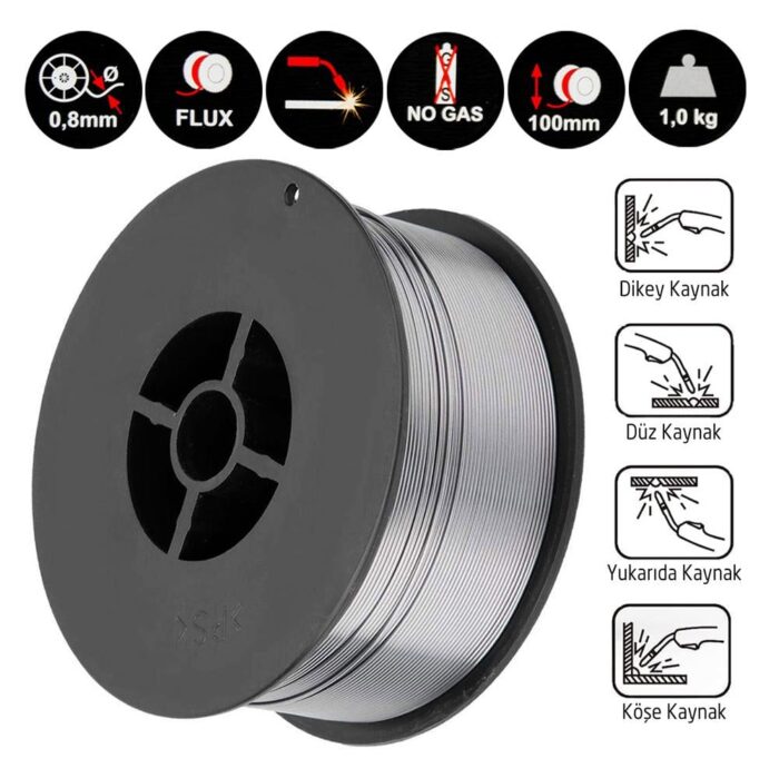 West Plus K108 Gazsız Gazaltı MIG Kaynak Teli 0.8 mm (1 Kg Makara) - Görsel 2