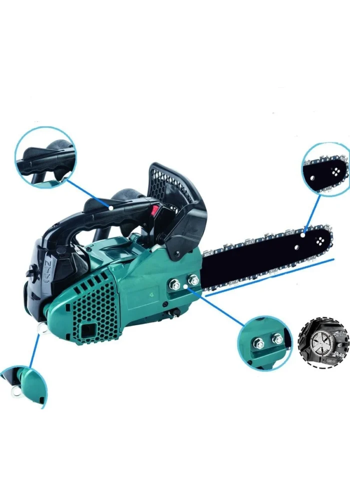 Dawreek 25CC Portatif Mini Benzinli Testere Ağaç Odun Dal Budama ve Kesme Testeresi Ağaç Kesme Motoru - Görsel 3