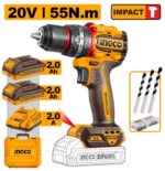 ingco Kompakt Fırçasız Akülü Darbeli Matkap 55 nm CIDLI20558