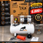 WESTPLUS 50 LT 2HP SESSİZ YAĞSIZ HAVA KOMPRESÖRÜ PROFESYONEL